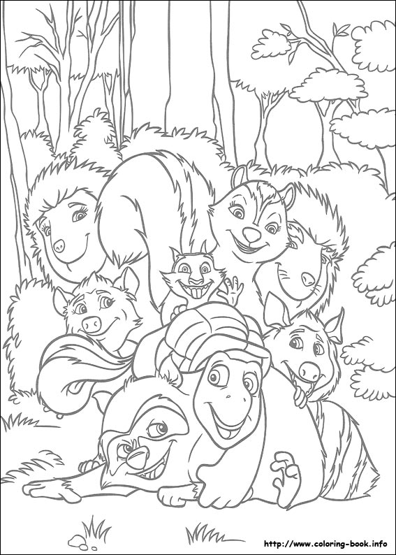 Over the hedge coloring picture